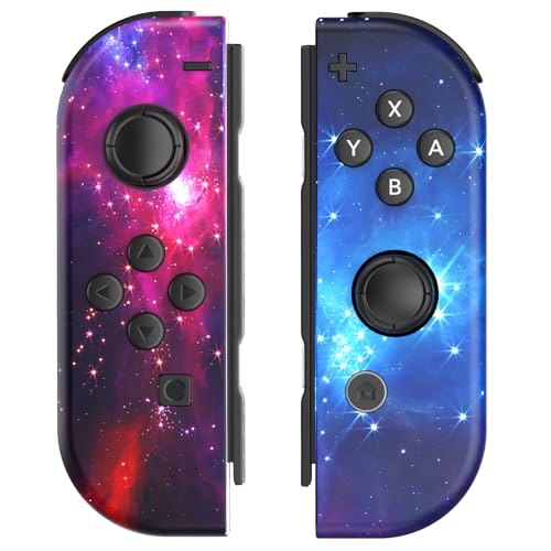 Moonag Controller for Nintendo Switch, Cool Replacement Wireless Controllers with Dual Vibration/Wake-up/Motion Control, Starry Sky Controllers for Switch