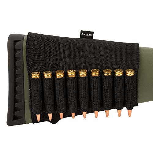 Allen Company Rifle Shell/Cartridge Buttstock Holder - Ammo Storage - Shooting Accessories - Black 6 x 3.5 inch