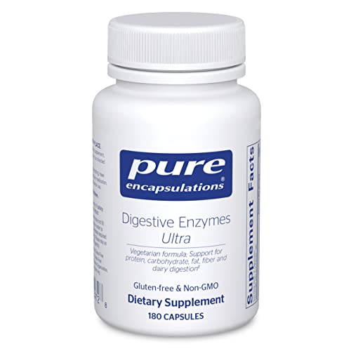 Pure Encapsulations Digestive Enzymes Ultra - Vegetarian Digestive Enzyme Supplement to Support Protein, Carb, Fiber, and Dairy Digestion* - 180 Capsules