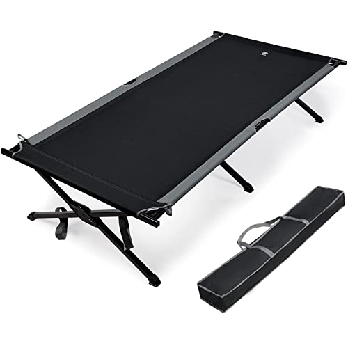 EVER ADVANCED Extra Wide Camping Cot for Adults Oversized XXL Sleeping Cots Folding Cot Bed with Carry Bag, 84.3' L x 41.9' W, Support to 550 lbs