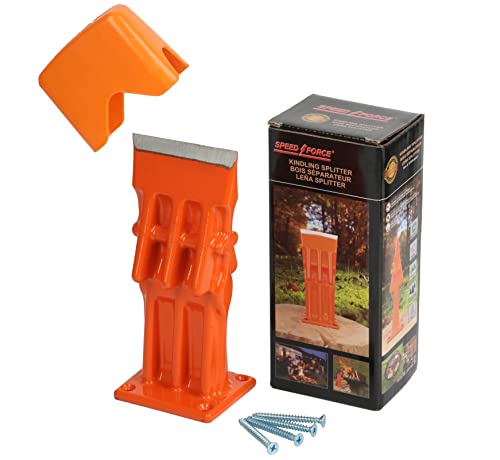 SPEED FORCE Firewood Kindling Log Wood Splitter – No Axe!Wedge Point Splits Firewood