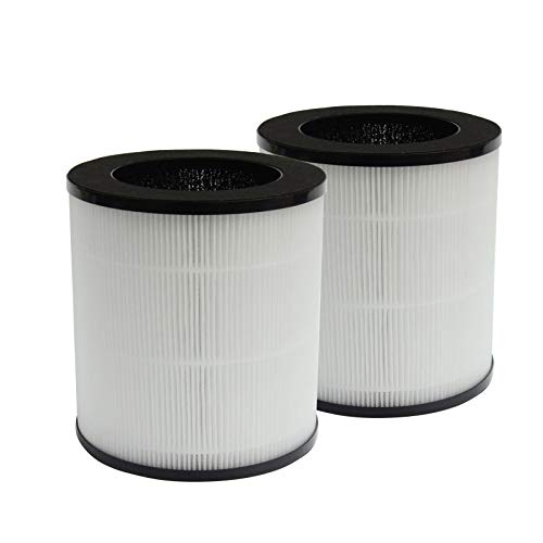PUREBURG 2-Pack Replacement 3-in-1 High efficiency Replacement HEPA Filters Compatible with AZEUS C8 KJ120G-C10, Mooka C10 Air Purifier