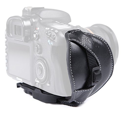 Movo Photo HSG-6 Premium Alternative Leather Padded Secure Camera Hand Strap for Canon EOS, Nikon, Sony, Olympus, Pentax, Panasonic DSLR and Mirrorless Cameras