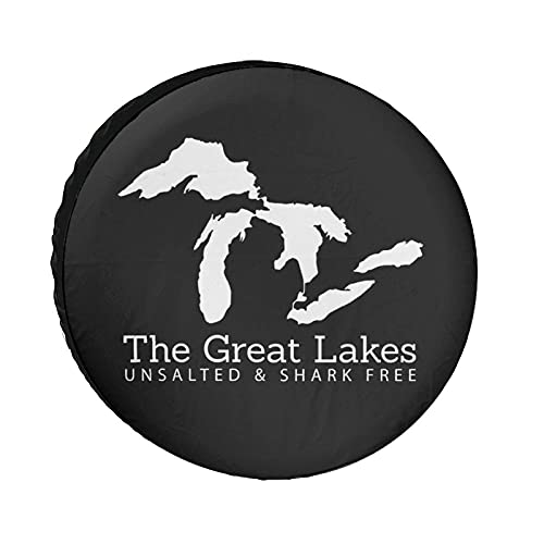 Unsalted And Shark Free Michigan Great Lakes Universe Exploration Tire Covers Wheel Cover Protectors Weatherproof UV Protection Spare Tire Cover Universal Fit for RV Van SUV Truck Travel Trailer Acces