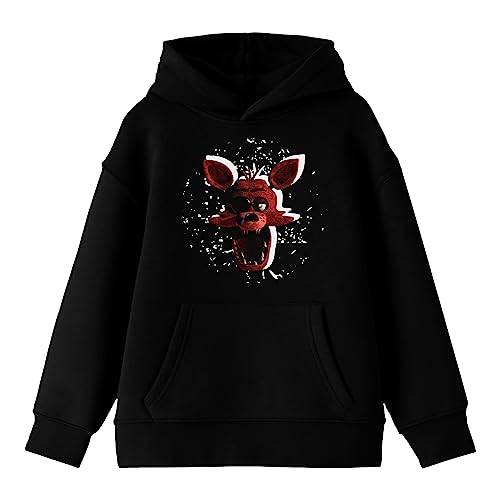 Bioworld Five Nights At Freddy's Foxy And Foxy Silhouette Youth Black Graphic Hoodie-Large