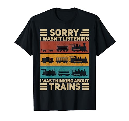Retro Wagon Train Lover Model Railroad Conductor Funny Train T-Shirt