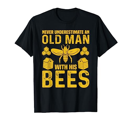 Apiary Bee Keeper An Old Man With His Bees Beekeeping T-Shirt