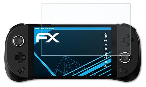 atFoliX Screen Protection Film compatible with Ayaneo Geek Screen Protector, ultra-clear FX Protective Film (3X)