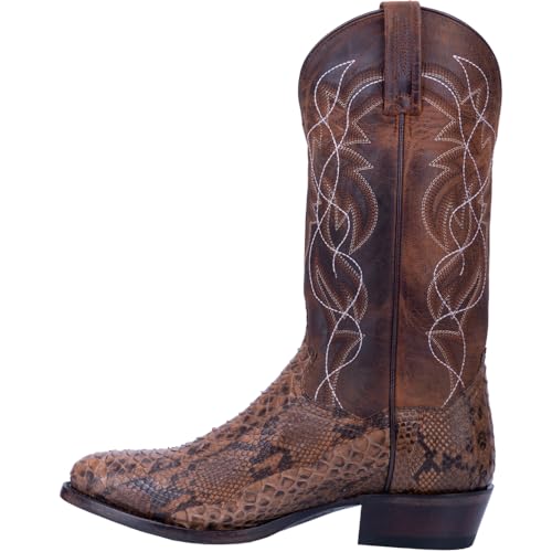 Dan Post Mens Manning Python Round Toe Dress Boots Mid Calf - Brown - Size 11 D