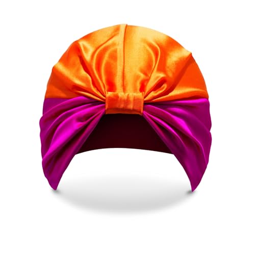 Silke Hair Wrap - The Poppy | Silk Bonnet for Sleeping | 100% Luxurious Silk Hair Wrap for Sleeping | Silk Hair Bonnet Cap | Silk Sleep Bonnet for Women | Head Wrap - Protects & Repairs Damaged Hair