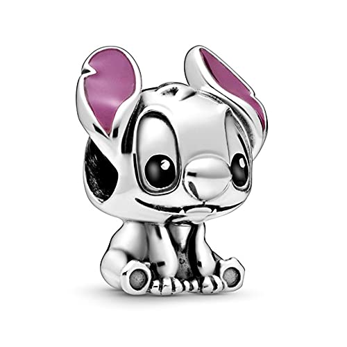 EZ Tuxedo Stitch Charms 925 Sterling Silver Alien 626 with Purple Enamel for Bracelets