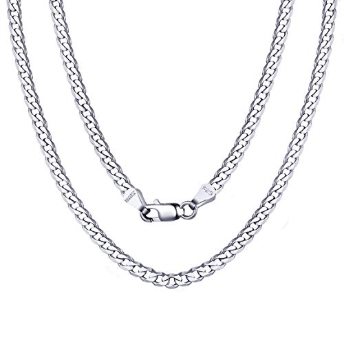 925 Silver Cuban Link Necklace Men's Silver Chain