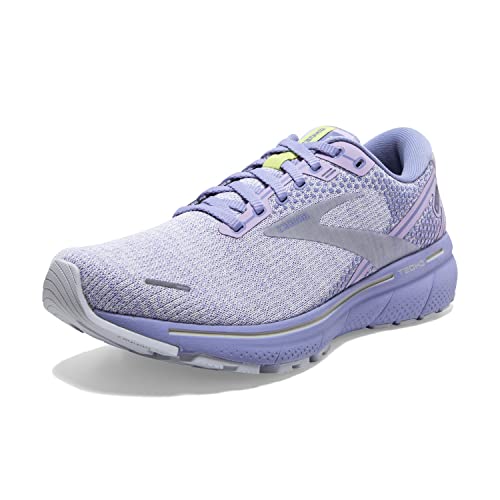 Brooks Women's Ghost 14 Neutral Running Shoe - Lilac/Purple/Lime - 9 Medium