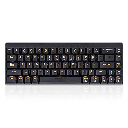 Perixx Micro USB PERIBOARD-428 Mini Mechanical Keyboard with Kailh Low Profile Brown Switch, RGB Backlighting, Black, US English Layout
