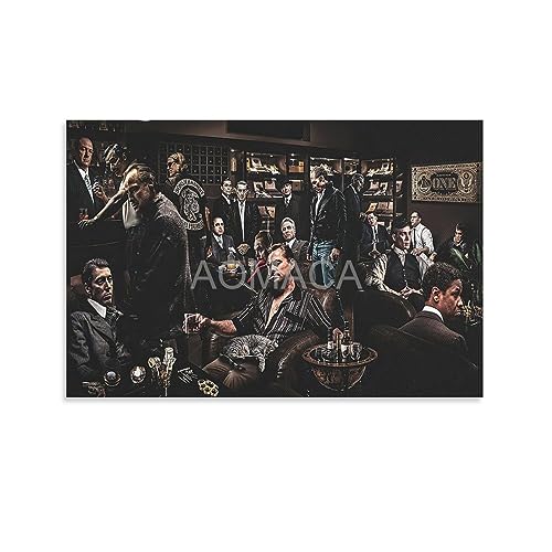 This Gangsters Al Pacino Last Supper Poster Famous Gangsters Canvas Poster (4) Canvas Painting Wall Art Poster for Bedroom Living Room Decor 12x18inch(30x45cm) Unframe-style