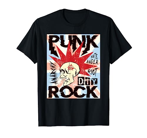Punk Rock Vintage UK Flag Concert Music British T-Shirt