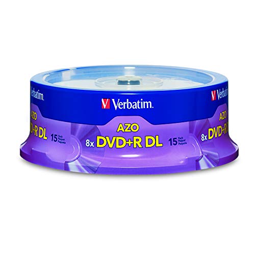 Verbatim DVD+R DL 8.5GB 8X AZO with Branded Surface - 15Pk Spindle,Purple