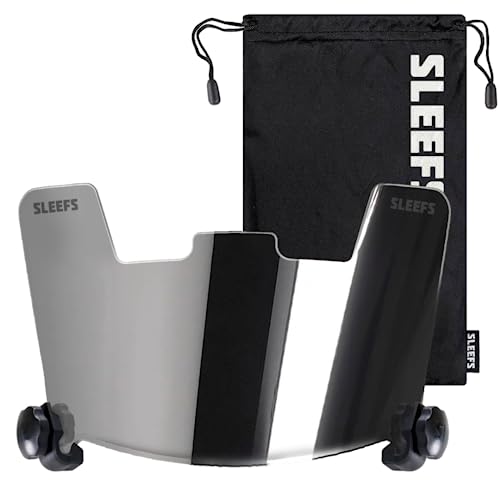 SLEEFS Football Helmet Visor [Silver Moonstone] - Tinted Professional Football Visor/Shield - Fits Youth & Adult Helmets - Includes Quick Visor Clips + Microfiber Travel Bag