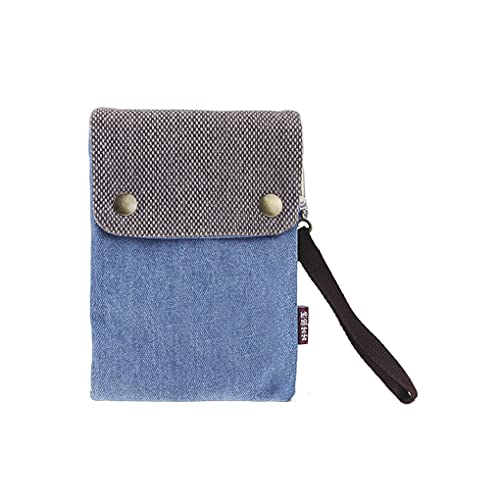 Women Denim Mini Crossbody Shoulder Bag Coin Purse Wallet Card Case Holder Cellphone Pouch