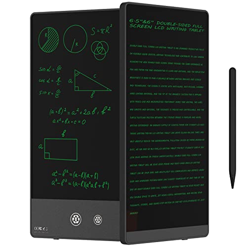 Ksequ LCD Writing Tablet for Adults- 6.5″&6″ Mini LCD Writing Tablet Double-Sided Full Screen,Digital Notepad for School,Office,Home,Erasable,Reusable