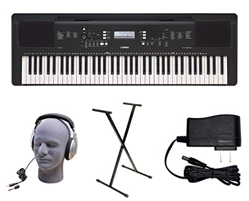 Yamaha PSR-EW310 PKY 76-Key Premium Keyboard Pack with Power Supply, Bolt-On Stand, and Headphones, YAM PSREW310