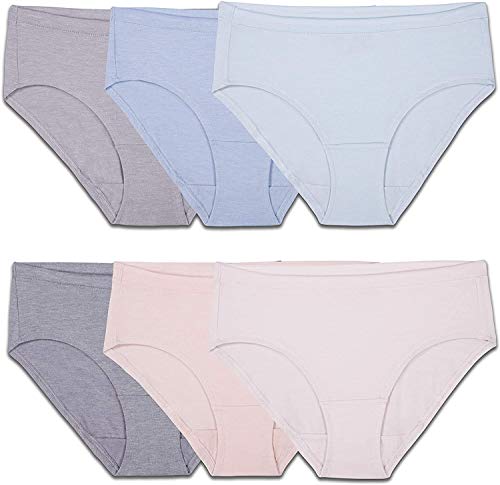 Fruit of the Loom Women's Beyondsoft Underwear, Super Soft Designed with Comfort in Mind, Available in Plus Size, Hipster-Modal-6 Pack-Colors May Vary, 8