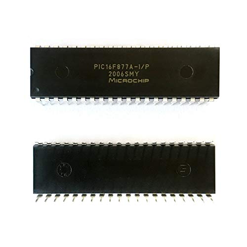 Todiys New 2Pcs for PIC16F877A PIC16F877A-I/P DIP-40 8-Bit MCU Microcontroller IC Chip PIC16F877A-1/P