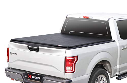 X XCOVER Soft Locking Roll Up Truck Bed Tonneau Cover, Compatible with 2015-2024 F150, 2022-2024 F150 Lightning Pickup 5.6 Ft Bed