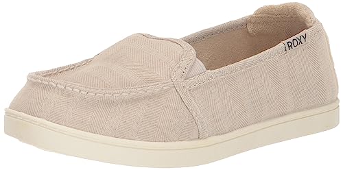Roxy Women's Minnow VII W Loafer Flat, Oatmeal, 8.5