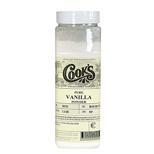 Cook’s, Pure Vanilla Powder, World’s Finest Gourmet Fresh Premium Vanilla, 1.5 Pound (24 Ounce)