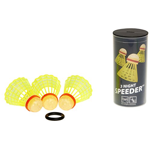 Speedminton Night 3Pk Speeder Tube Birdies for Outdoor Games Speed ​​Badminton/Crossminton