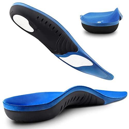 Plantar Fasciitis Insoles, High Arch Support Shoe Inserts Men Women, Orthotics Gel Running Insoles for Flat Feet - Arch Pain - Pronation - Metatarsalgia Pain Relief Heavy Duty Support