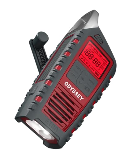 Eton Adventure Series Odyssey- Multi-Powered All-Band Radio (AM/FM/NOAA/Shortwave) with Bluetooth, Solar Powered, Battery Powered, LED Flashlight, Phone Charger, Commitment to Preparedness