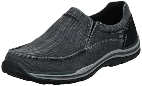 Skechers Men's Expected Avillo Moccasin, Black, 11.5 Medium US