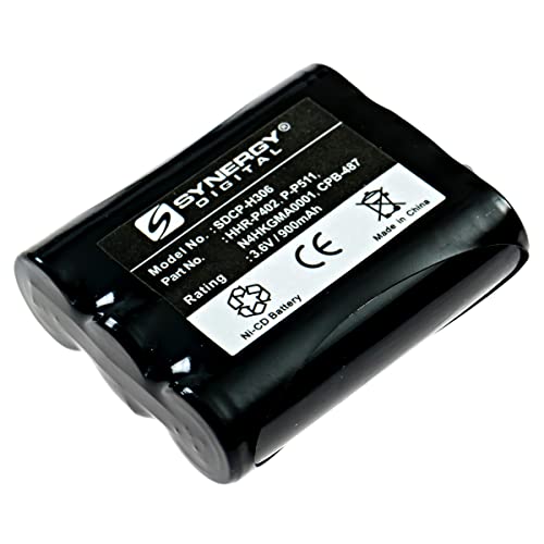 Synergy Digital Cordless Phone Battery, Works with Panasonic KX-TG2730 Cordless Phone, (Ni-CD, 3.6V, 900 mAh) Ultra Hi-Capacity, Compatible with Panasonic P-P511 Battery