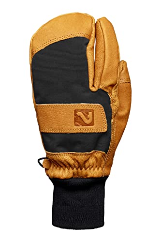 Flylow Maine Line Synthetic Insulated Waterproof Ski and Snowboard 3-Finger Glove - Natural/Black - Medium