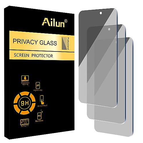 Ailun Privacy Screen Protector for iPhone 15 Plus/iPhone 15 Pro Max [6.7 Inch] Display 3 Pack Anti Spy Private Tempered Glass [3 Pack]