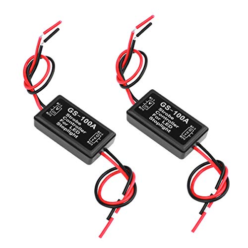 WINOMO 2pcs Flash Strobe Controller Car Flasher Module for Brake Light Tail Stop Light