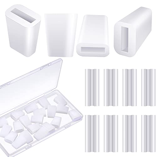 Romooa 40 Pieces Hard Rubber Feet for Sink Grid Sink Protecter Rubber Grid Kitchen Sink Wire Protective Rack Feet Grate Rubber Wire Bumper Replacement Protector Parts for Kitchen Rack (White)