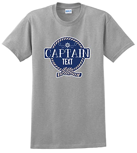 Personalized Gag Gift New Boat Owners Personalized Boat Captain Sailing Boating Custom T-Shirt 2XL SpGry Sport Grey
