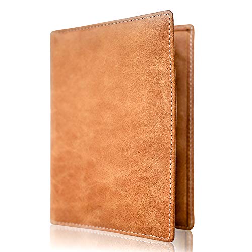 Inspiring Adventures Luxury Passport and Vaccine Card Holder, Credit Card, RFID Blocking Bifold Wallet | Slim Minimalist Design | Includes Unique Gift Box | For Men and Women | 4 inches x 5.5 inches