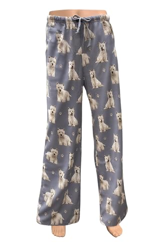 Westie Pajama Pants – Cotton Blend - All Season - Comfort Fit Lounge Pants for Women and Men – Westie Gifts