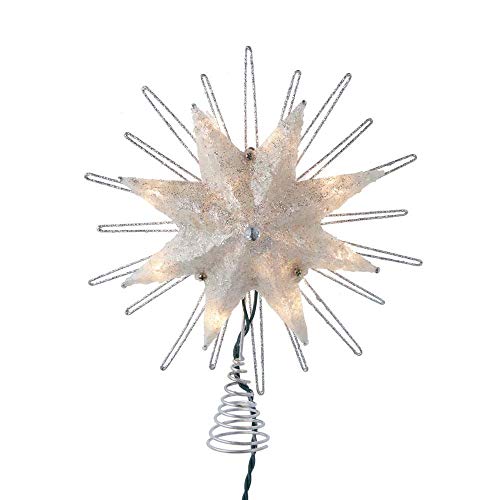 Kurt Adler UL3164 UL 10L 8PT Capiz Silver Star Treeto