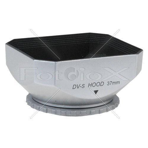 Fotodiox Silver 37mm Square Lens Hood for Video Cameras