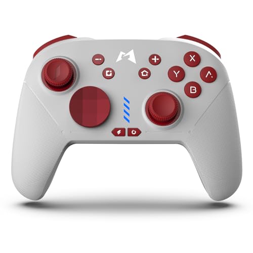 MOBAPAD ChiTu Switch Controllers Compatible Switch/Lite/OLED with 6-axis Motion Control and Rumble Vibration,Turbo,ALPS Joysticks,Wireless Pro Controller with Hall Effect Sensing Joystick(Grey)