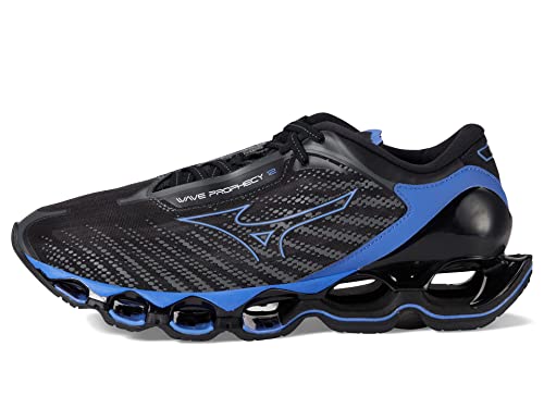 Mizuno Men's Wave Prophecy 12 Running Shoe, Black Oyster/Blue Ashes, 10.5