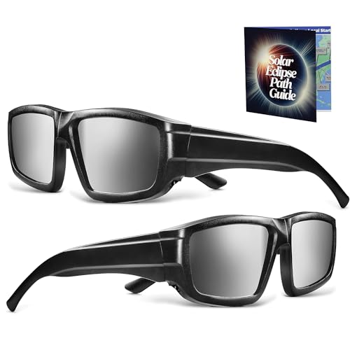 Medical king Solar Eclipse Glasses (2 pack) 2024 CE and ISO Certified Safe Shades for Direct Sun Viewing Nasa Approved 2024