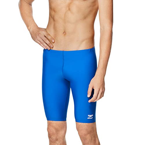 Speedo Men's Swimsuit Jammer Endurance+ Solid USA Adult, Speedo Blue, 34