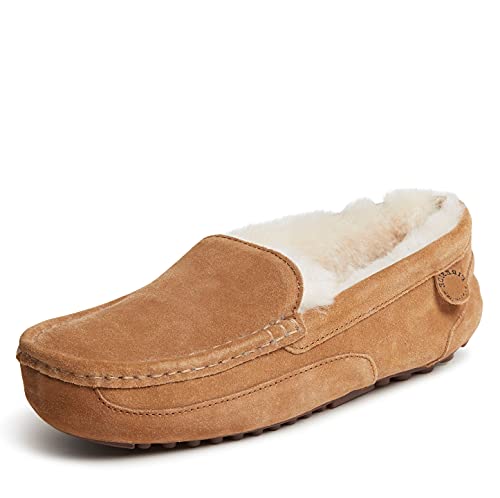 Fireside by Dearfoams mens Melbourne Slipper, Chestnut, 12 Wide US