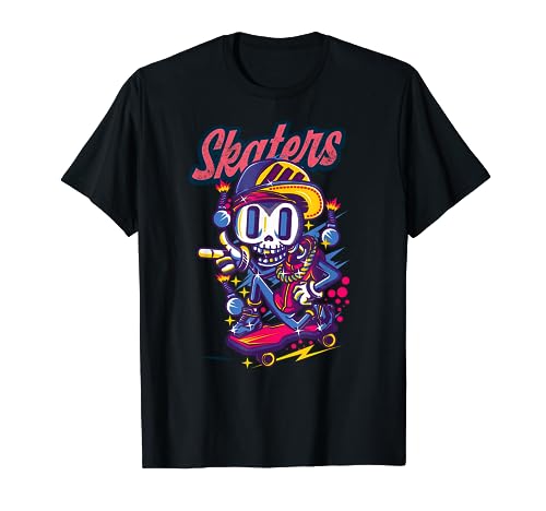 Retro Vintage Skateboard Skeleton Skating Streetwear T-Shirt